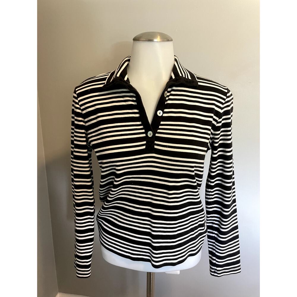 Charter Club - Small 3/4 length Tee - Women's black and white - Comfortable